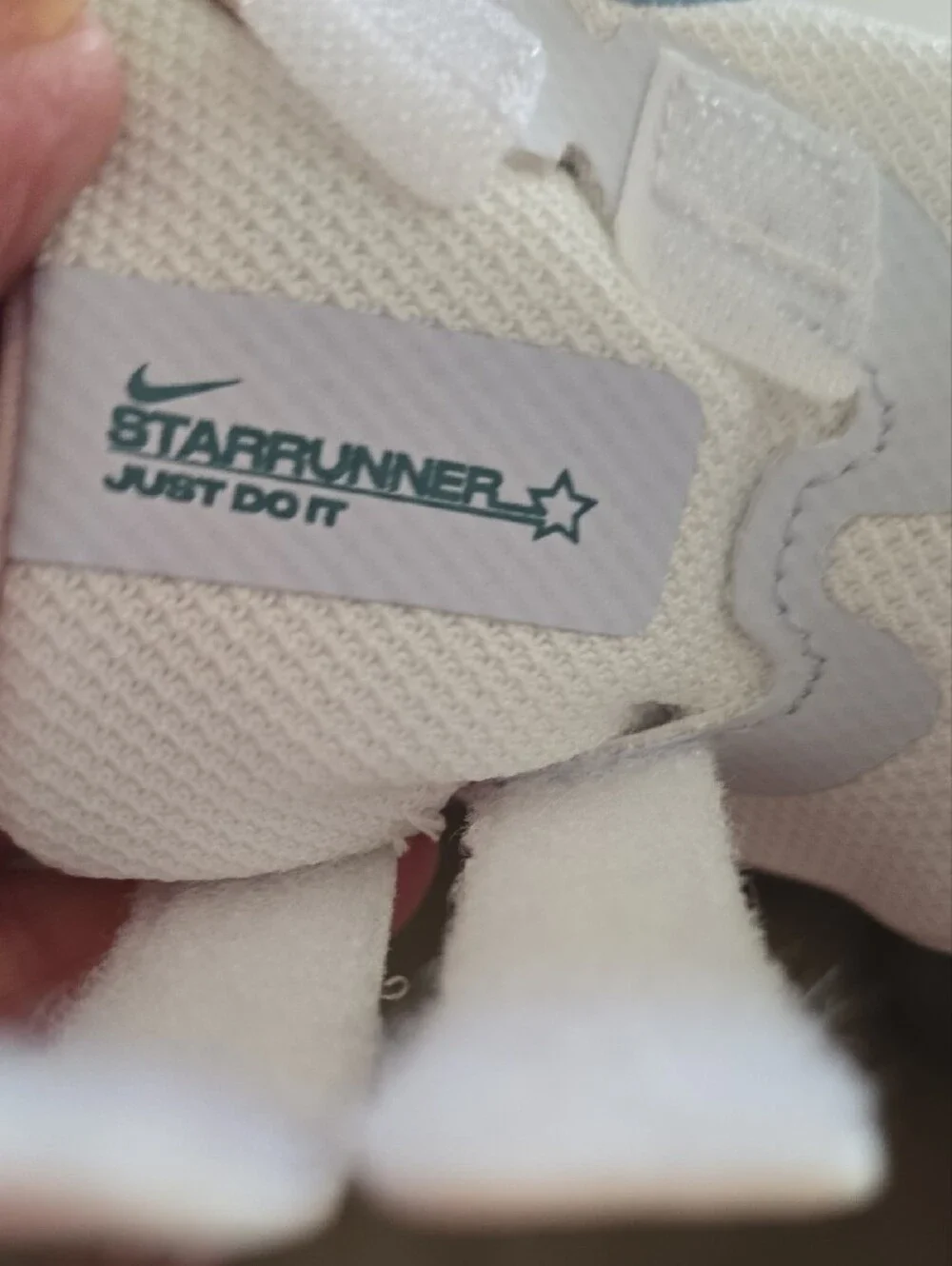 Nike Kids White and Light Pink Hook-and-Loop Sneakers